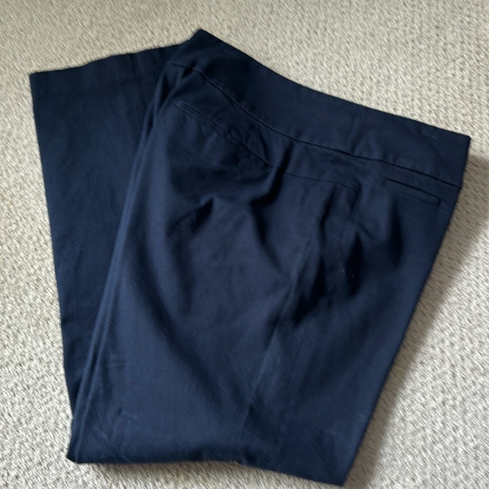 LOFT Julie‎ straight dark blue pants Sz 12